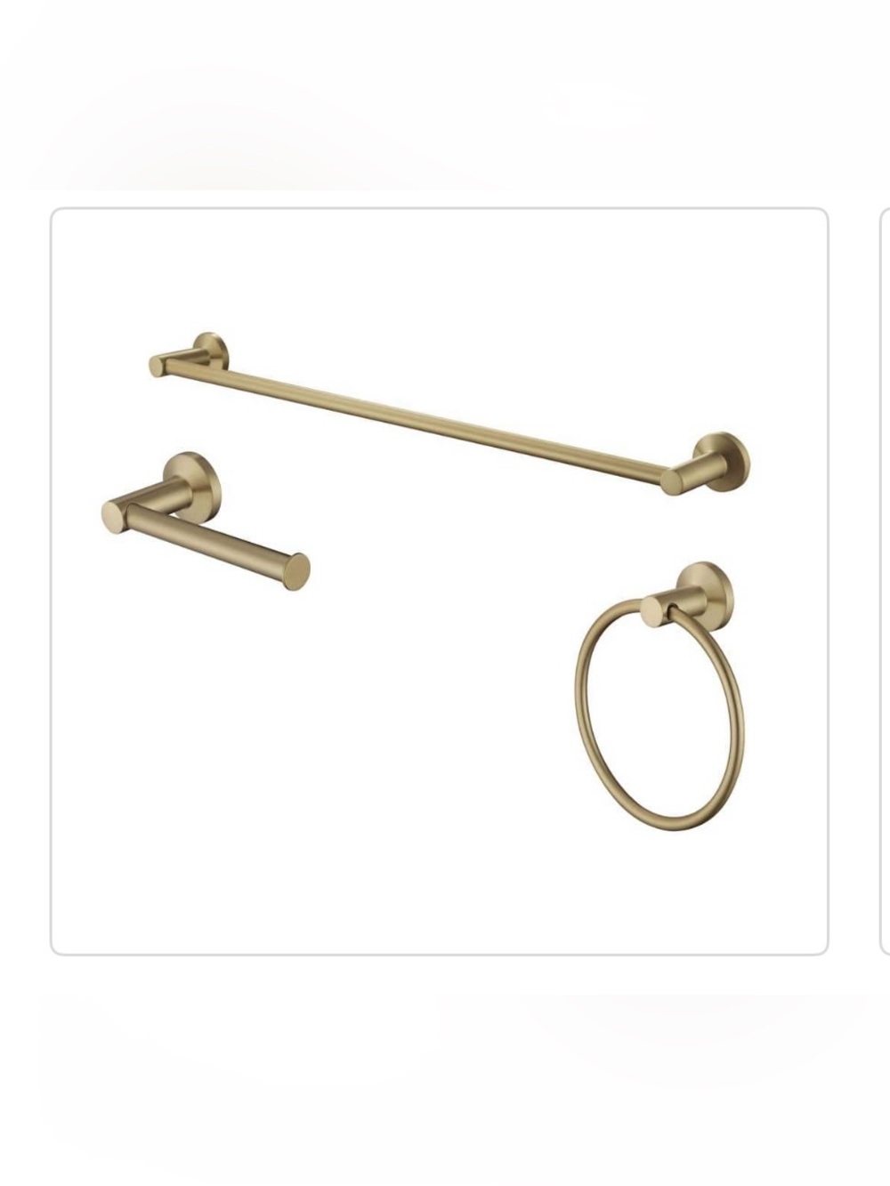 New Glacier Bay Dorind 3 piece bathroom set brushed gold